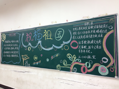 現(xiàn)外象湖校區(qū)開展以“迎國慶、頌祖國”為主題的黑板報評比活動